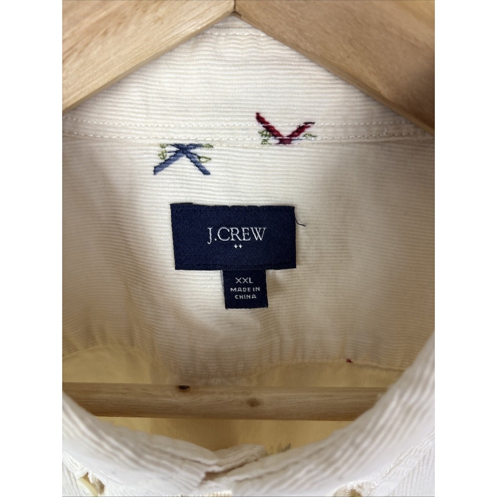 J Crew Oarsman Corduroy Shirt Mens 2XL Button Down Long Sleeve AOP - Picture 4 of 7